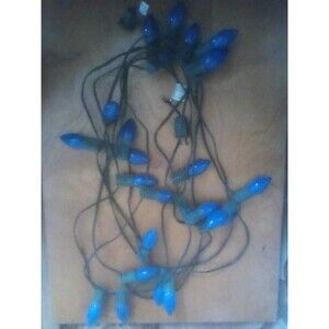 Hobby Lobby Ceramic Blue C9 25 count Incandescent Christmas Lights